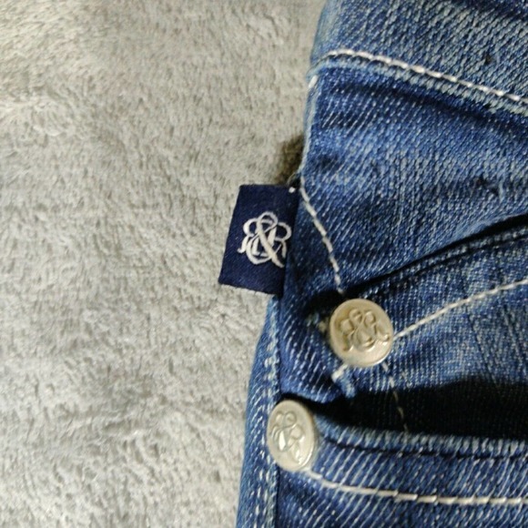 Rock &‎ Republic Jeans Womens 32 Blue Kasandra Low Rise Bootcut Distressed - Picture 6 of 11